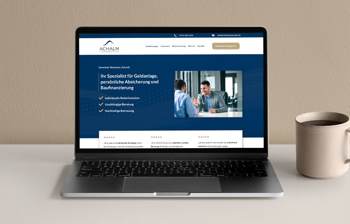 Screenshot Website Achalmfinanzmakler