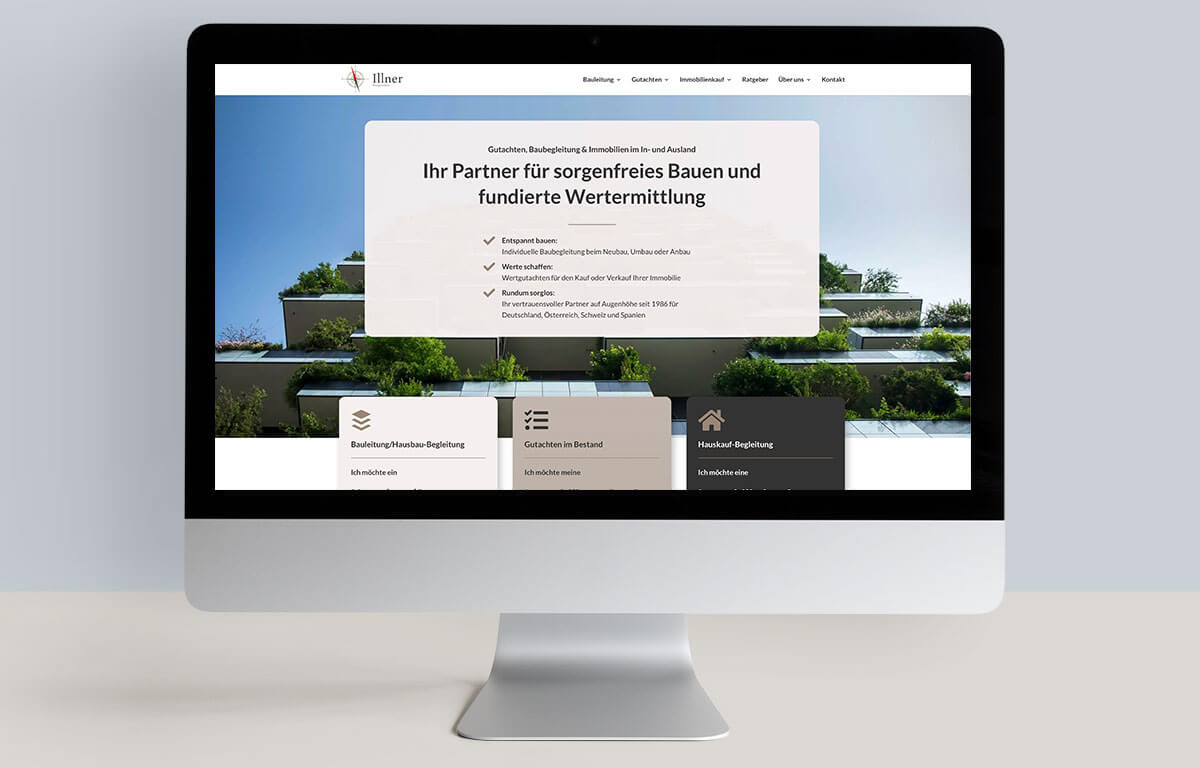 Screenshot Website Baugutachter